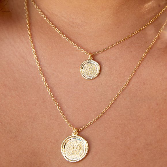 Amber Sceats™ Double Coin Necklace - Picture 2 of 3